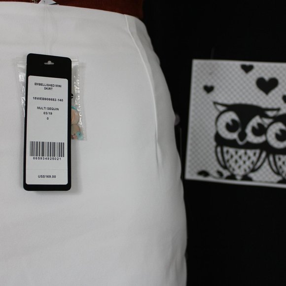 Bebe Embellished Mini Skirt - Picture 6 of 7